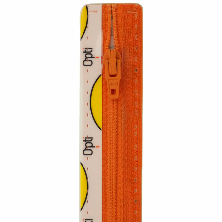 Opti S40 kleur 693 oranje spiraalrits 4mm niet deelbaar 12-22cm
