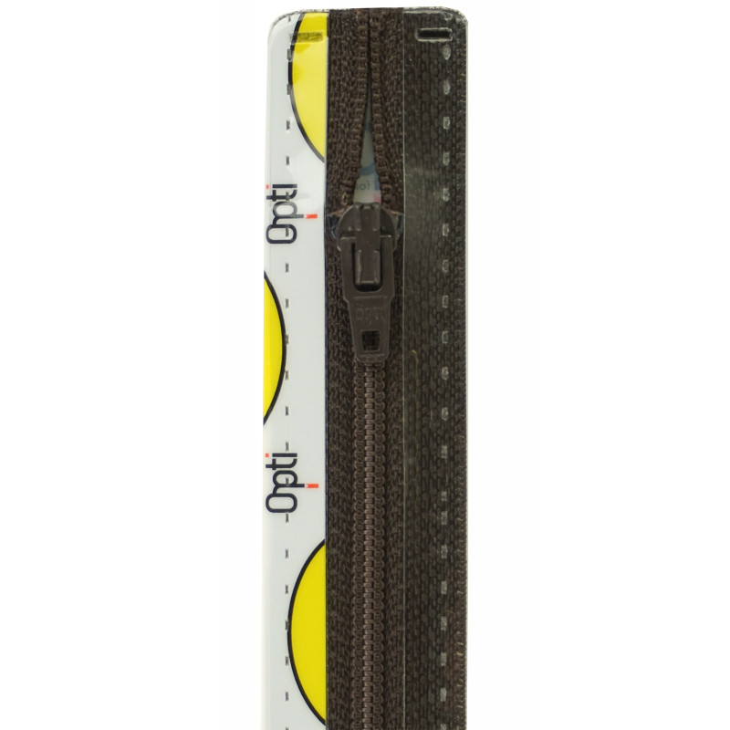 Opti S40 kleur 881 donker bruin spiraalrits 4mm niet deelbaar 12-22cm