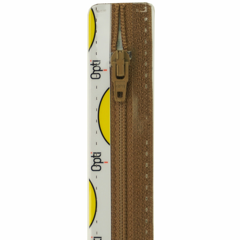 Opti S40 kleur 932 bruin spiraalrits 4mm niet deelbaar 12-22cm