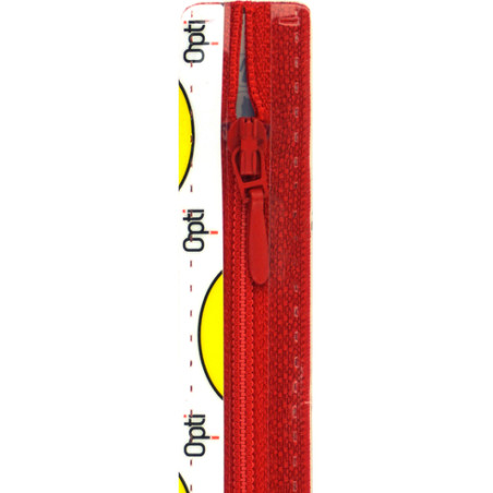 S40 kleur 722 rood spiraalrits 4mm niet deelbaar 20-60cm