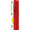 S40 kleur 722 rood spiraalrits 4mm niet deelbaar 20-60cm