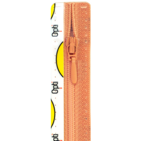 S40 kleur 704 licht perzik spiraalrits 4mm niet deelbaar 20-60cm