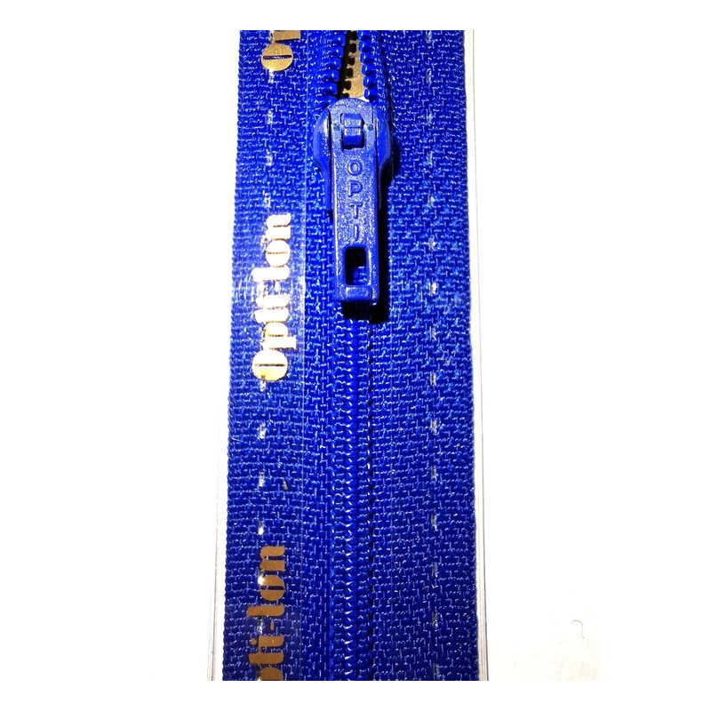Opti S50 kleur 215 kobalt blauw spiraalrits smal niet deelbaar 8-22cm