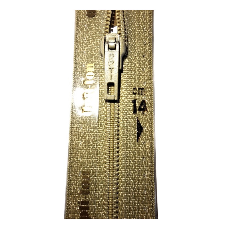 Opti S50 kleur 837 groen spiraalrits smal niet deelbaar 8-22cm