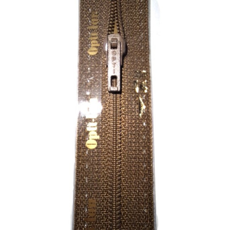 Opti S50 kleur 932 bruin spiraalrits smal niet deelbaar 8-22cm