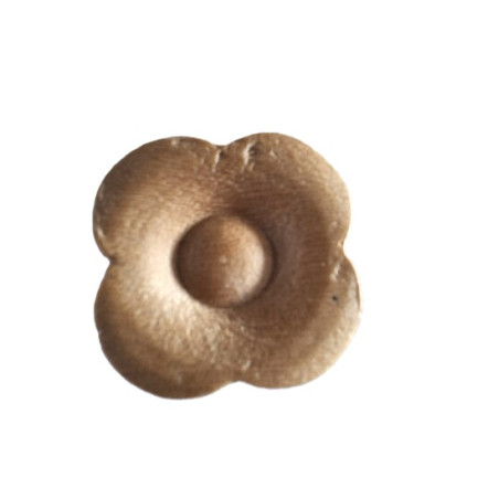 Knoop  hout licht bloem 27mm 50542