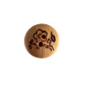 Knoop hout bloem 13mm 50546