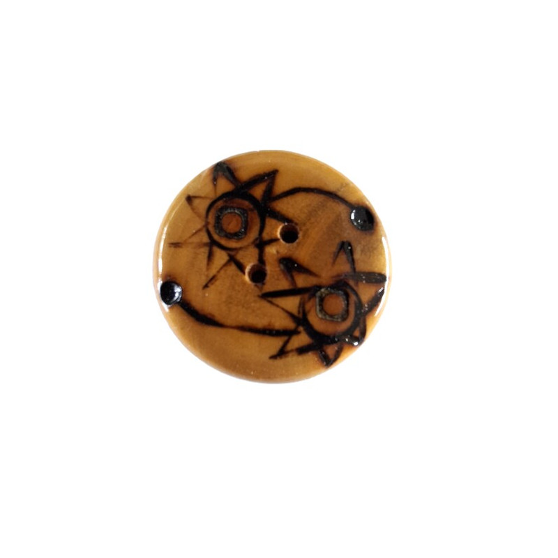 Knoop hout sterren 26mm 50550