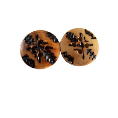 Knoop  hout met gravering 1,5mm 50534