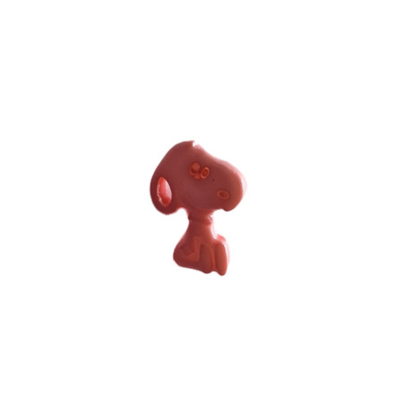 knoop snoopy fel roze 15 mm hoog  50175