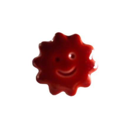 knoop zonnetje rood 13,5mm  50202