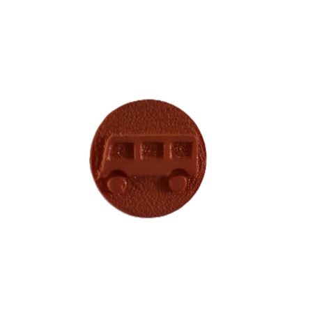 knoop bus oranje 12 mm breed  50239