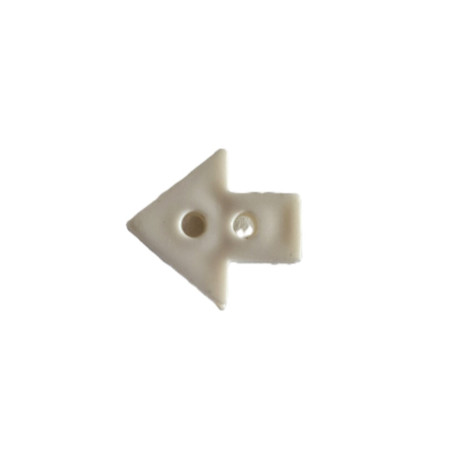 knoop pijl wit 11mm breed  50251
