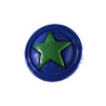 knoop ster groen blauw 20mm   50275
