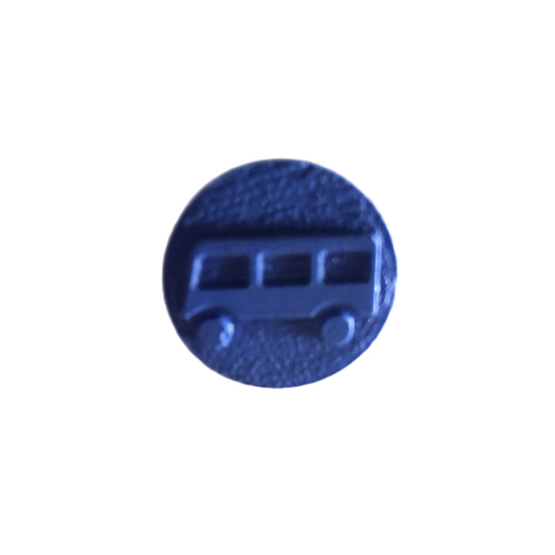 knoop bus  blauw 12mm   50310