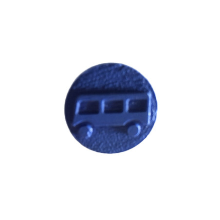 knoop bus  blauw 12mm   50310