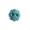 knoop bloem turquoise blauw 10mm   50330