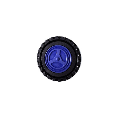 knoop  wiel blauw 15mm   50335