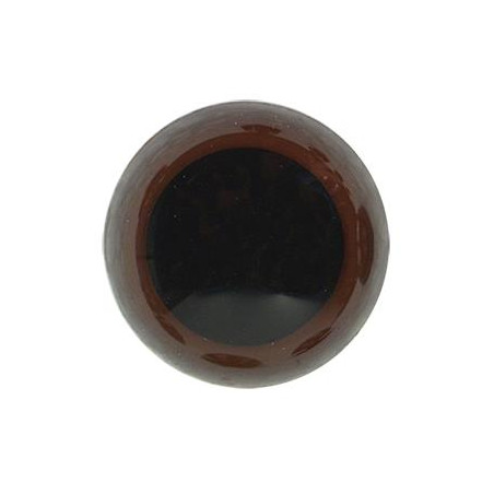 dierenogen 8mm zwart/bruin veiligheidssluiting per stuk