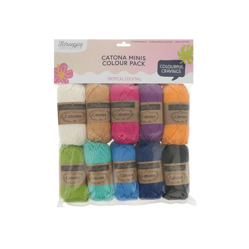 Scheepjes Catona colour pack 10x25g  -Tropical Cocktail