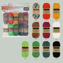 Scheepjes Catona en Chroma colour pack 10x25g - Christm. Tr. 24960