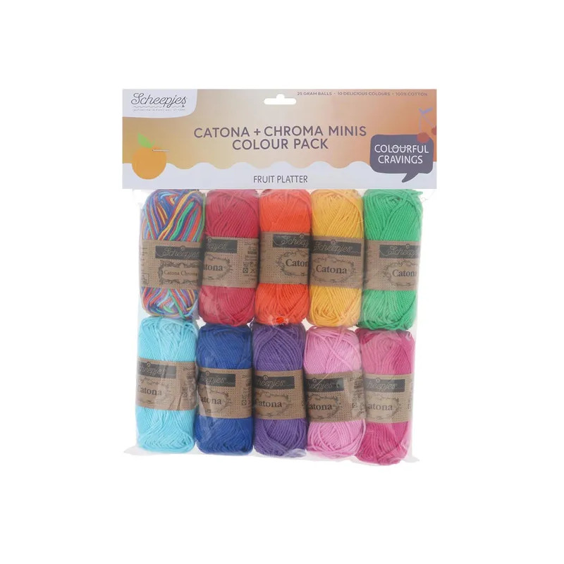 Scheepjes Catona en Chroma colour pack 10x25g - Fruit Pl 24961