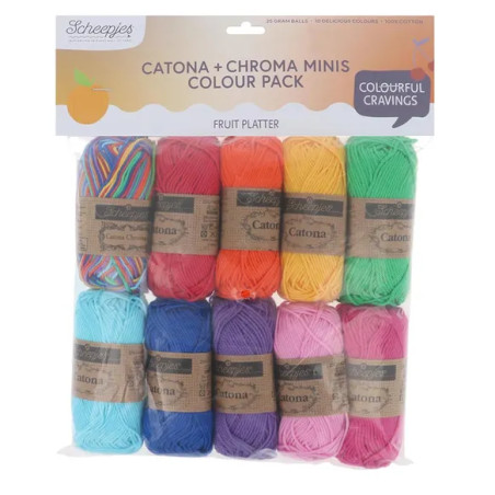 Scheepjes Catona en Chroma colour pack 10x25g - Fruit Pl 24961