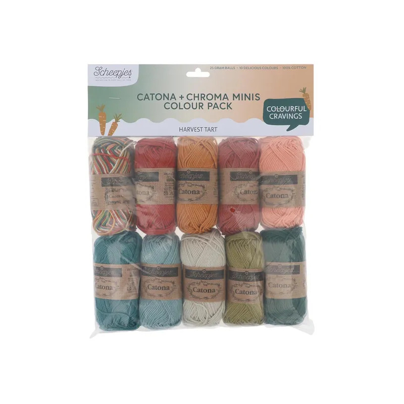 Scheepjes Catona en Chroma colour pack 10x25g - Harvest T 24963