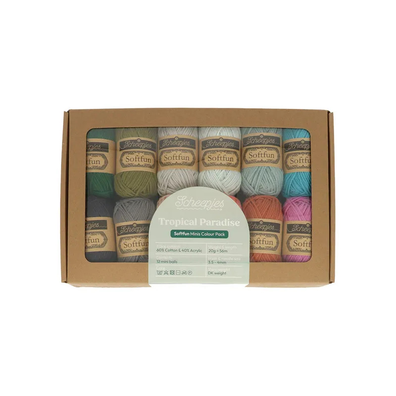 Scheepjes Softfun colour pack 12x20g Trop. Paradise 24939