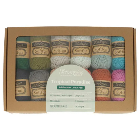 Scheepjes Softfun colour pack 12x20g Trop. Paradise 24939