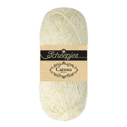 Scheepjes Catona Shine 1x50g - 105-G Bridal White - Gold