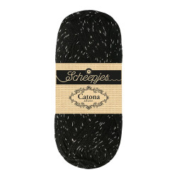 Scheepjes Catona Shine 10-S Jet Black - Silver