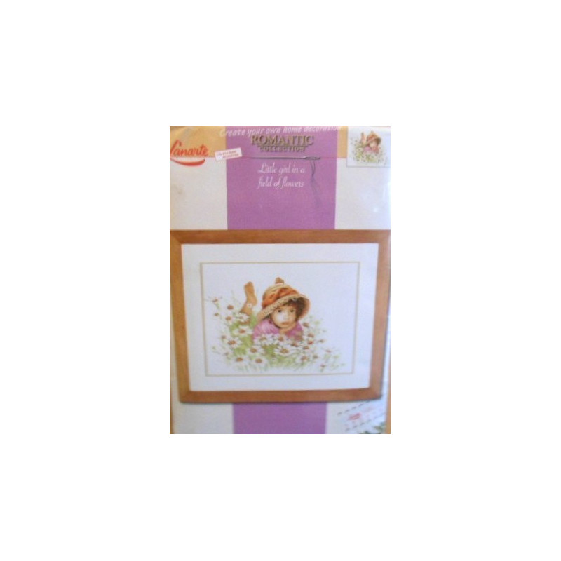 orduurpakket Little girl in a field of flowers   Meisje in bloemenveld 46 x 36 cm 34919