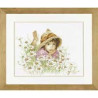 orduurpakket Little girl in a field of flowers   Meisje in bloemenveld 46 x 36 cm 34919
