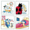 Borduurpakket Lieveheersbeestje bedtime  36 x36 cm 15609