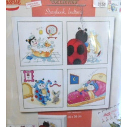 Borduurpakket Lieveheersbeestje bedtime  36 x36 cm 15609