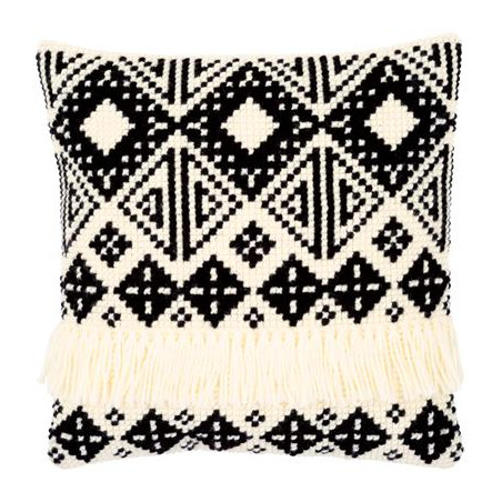 Kruissteekkussen kit Etnisch zwart ecru PN-0151149