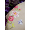 Tafelkleed kit Roze bloemen met vlinders PN-0021750