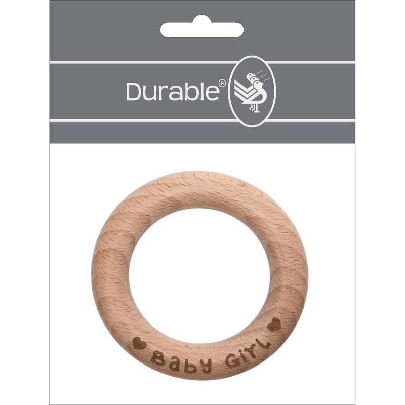 Durable 020.1015 Bijtring beukenhout Baby Girl