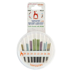 Pony Black Wolnaalden gekleurd oog nr.22-28