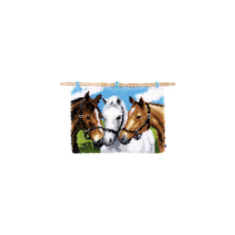 Knooptapijt kit Paarden Art nr. PN-0155741