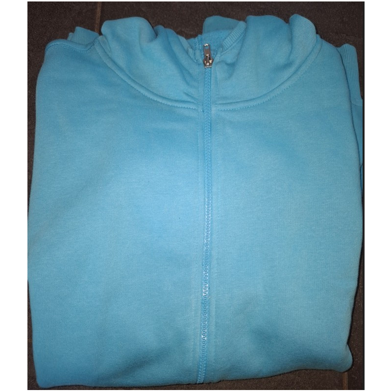 B&C Monster Men Full Zip Hoodie met rits turquoise XL