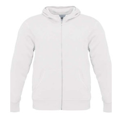 B&C Monster Men Full Zip Hoodie met rits wit XL
