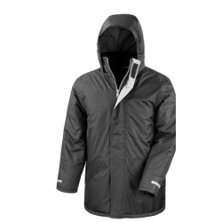 winter parca xl zwart grijze voering maat xl