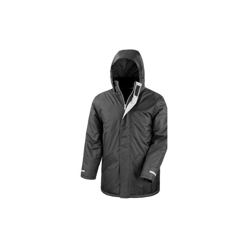 winter parca xl zwart grijze voering maat xl