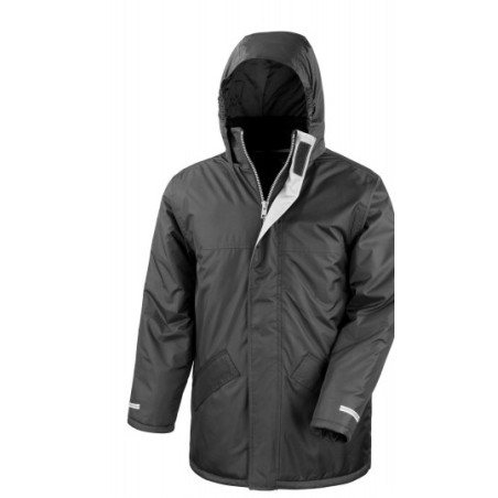 winter parca xl zwart grijze voering maat xl