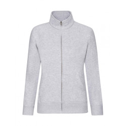 Premium sweat jacket fruit off the loom heather grey XXL dames