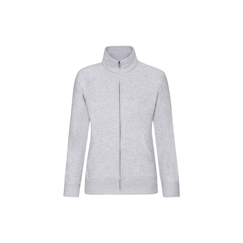Premium sweat jacket fruit off the loom heather grey XXL dames