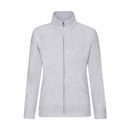 Premium sweat jacket fruit off the loom heather grey XXL dames