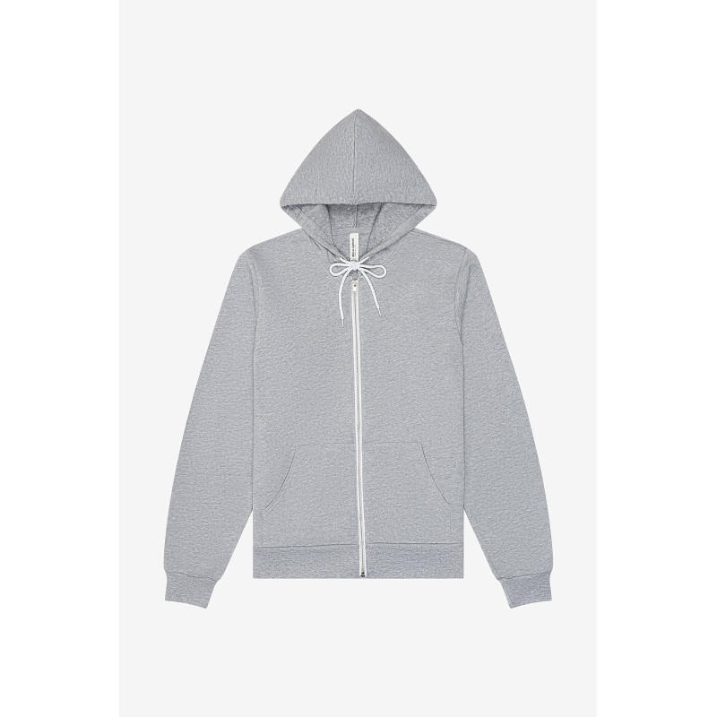 Unisex Poly Cotton Full zip hoody bella canvas xl heather grey